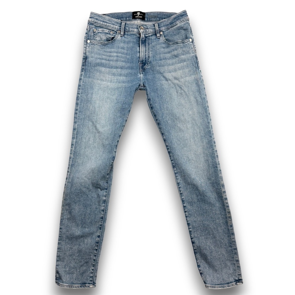 7 For All Mankind Paxtyn Jeans Mens 32 Blue Luxe Sport Slim Tapered Stretch